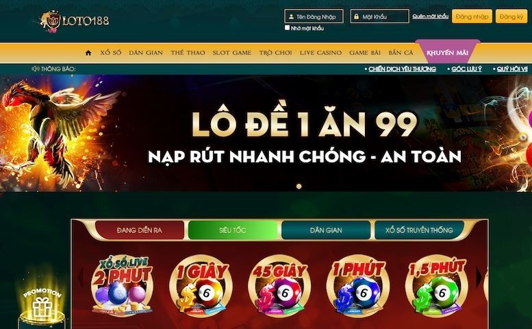 Nạp rút tiền nhanh chóng