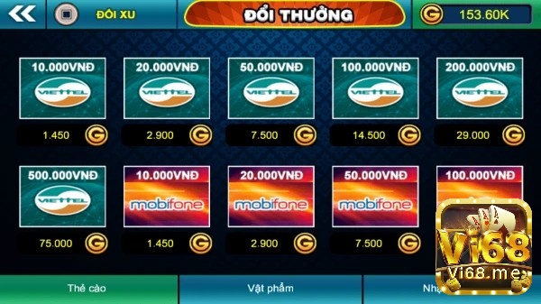 Cách đổi thẻ cào khi thắng game đánh phỏm