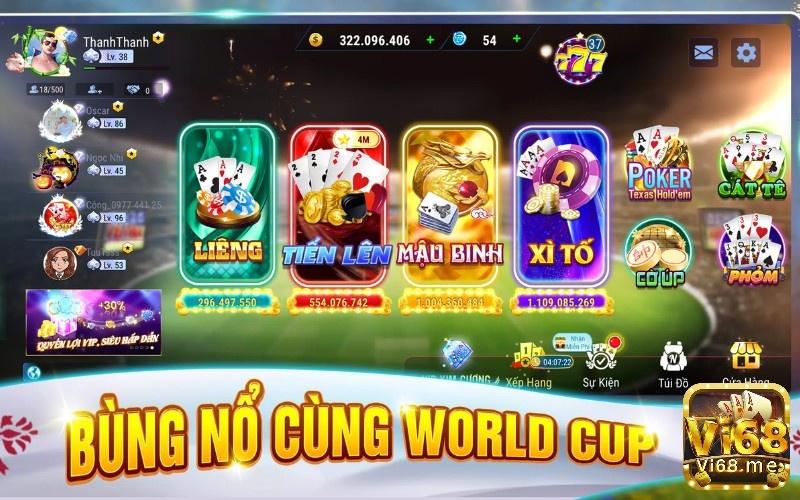 Nên chọn những nơi có trò game bài đa dạng