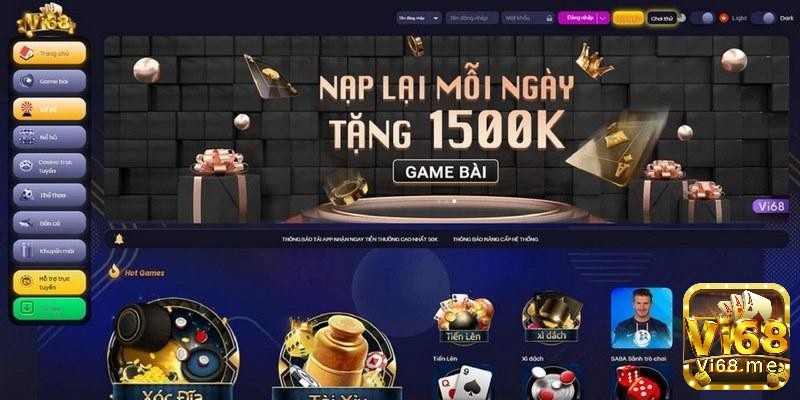 Vi68 được đánh giá là nhà cái game đánh bài trực tuyến có giao diện tốt nhất