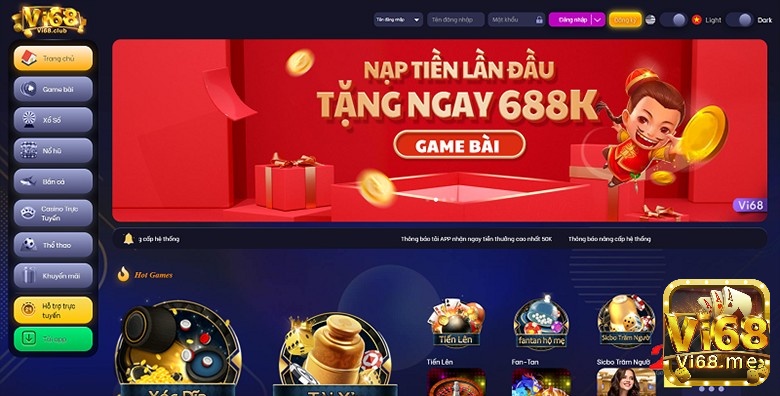 Vi68 là một sân chơi game online đánh bài đáng trải nghiệm