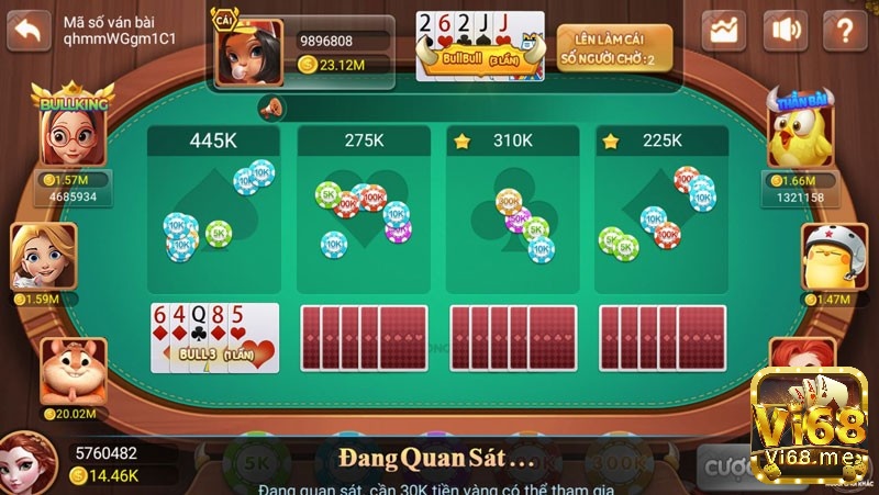 Poker Vi68 chơi vui, dễ dàng thắng lớn