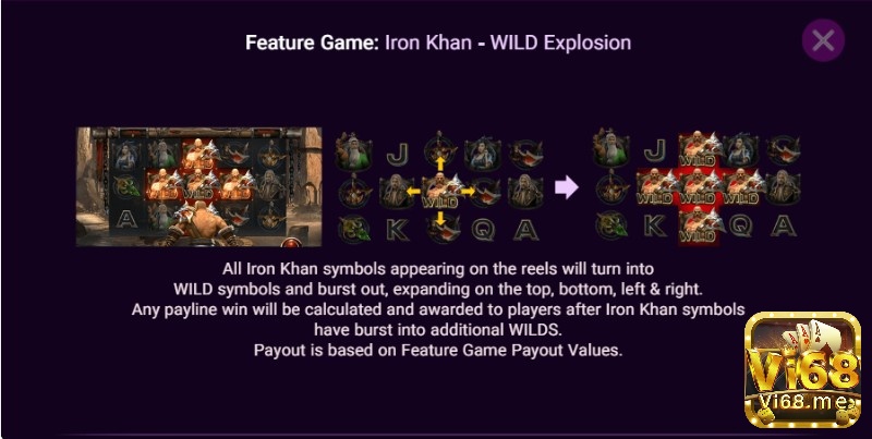 Iron Khan đi kèm với các biểu tượng Wild mở rộng